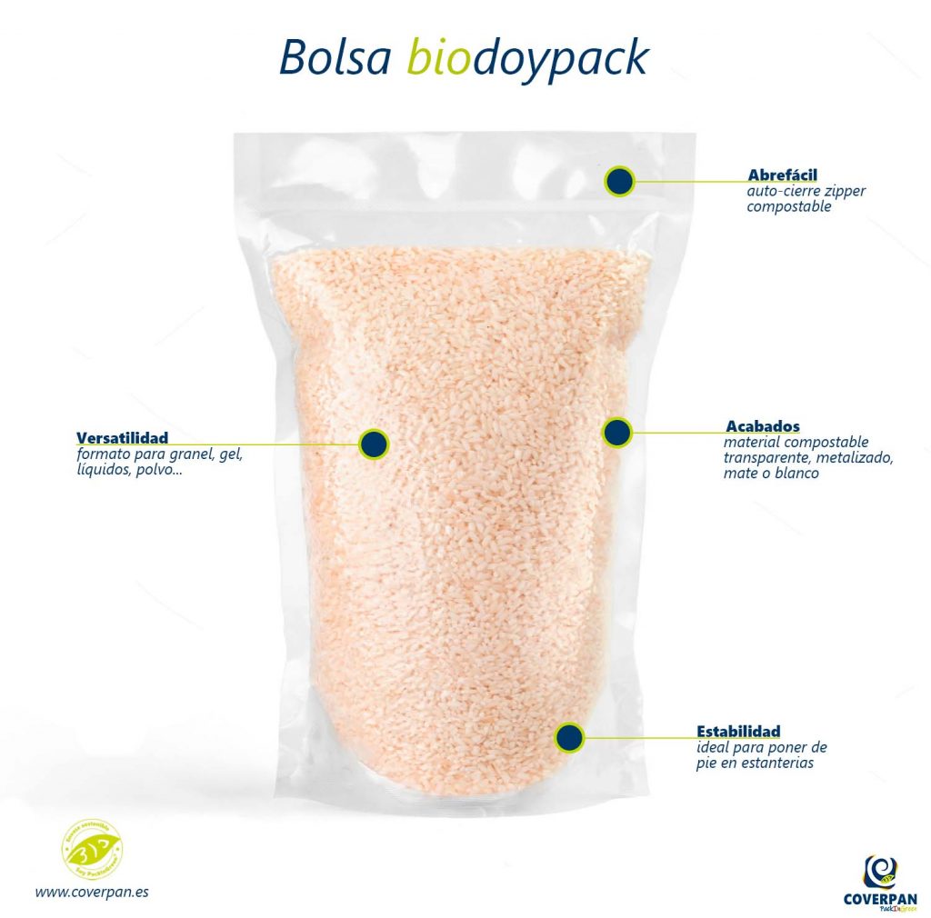 BIODOYPACK BAGS: biofilm doypack bags - Bolsas para comercios y envases  alimentarios - COVERPAN